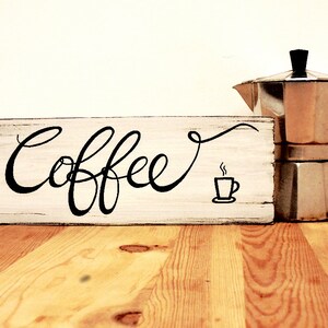 Pallet Wood Coffee Sign, Coffee Sign on Wood, Wooden Coffee Sign, Coffee Cozy, Coffee Bar, Coffee Favors, Coffee First, Coffee and Sign art image 4