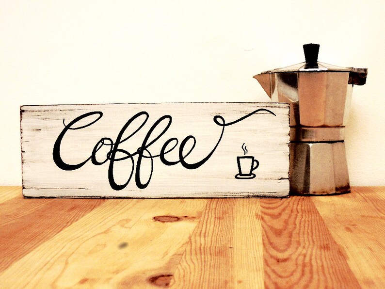 Pallet Wood Coffee Sign, Coffee Sign on Wood, Wooden Coffee Sign, Coffee Cozy, Coffee Bar, Coffee Favors, Coffee First, Coffee and Sign art image 4