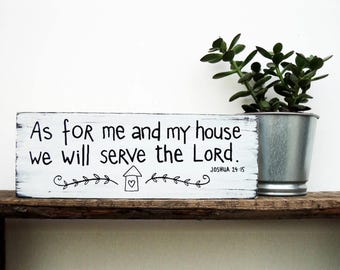 Bible Verse Wall Art Wood Signs, Bible Verse Sign, Scripture Wall Art, Scripture Wood Sign, Wood Signs Sayings, As for me and my house sign