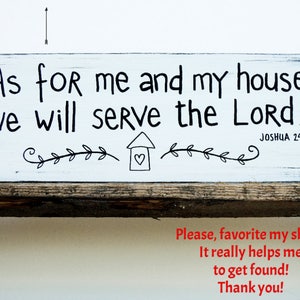 As for me and my house sign, Bible Verse Wall Art, Scripture Wall Décor, Wood Home Wall Décor, Wood Signs Sayings, Christian Wood Sign image 9