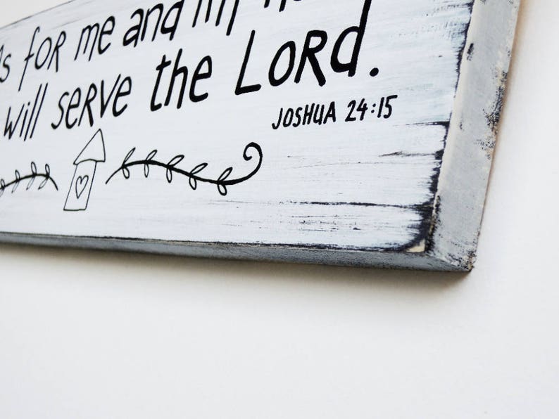 As for me and my house sign, Bible Verse Wall Art, Scripture Wall Décor, Wood Home Wall Décor, Wood Signs Sayings, Christian Wood Sign image 4