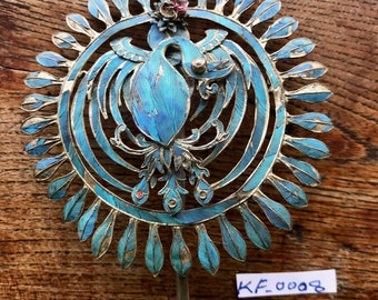 中国 清朝 カワセミ 羽根 ヘアピン かんざし アンティーク 中国 清朝