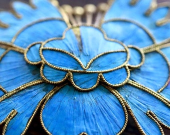 清朝時代のアンティーク天翠（點翠）ヘアピン - 特大 - Etsy 日本