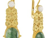 Malabar Aventurine and Pearl Earrings