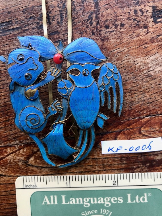 中国　清朝　カワセミ　羽根　ヘアピン　かんざし　アンティーク 中国 清朝 カワセミ 羽根 ヘアピン かんざし アンティーク - メルカリ