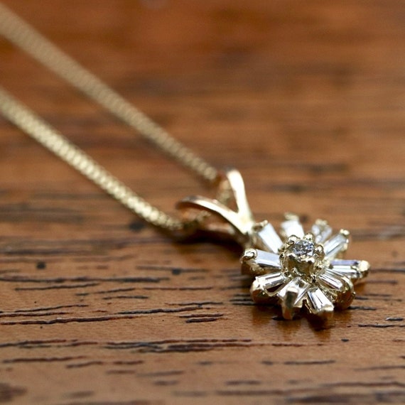 Moonlight Serenade 14k Gold and Diamond Necklace Etsy Canada