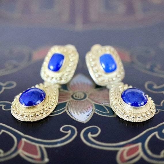 Sleeping Beauty Turquoise & Lapis Earrings – Left Bank Gallery