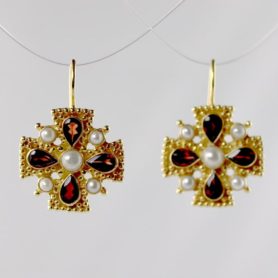 Isabella of Castille Garnet Earrings Etsy Singapore
