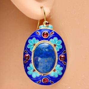 Vintage Shashi Siena Lapis Earrings