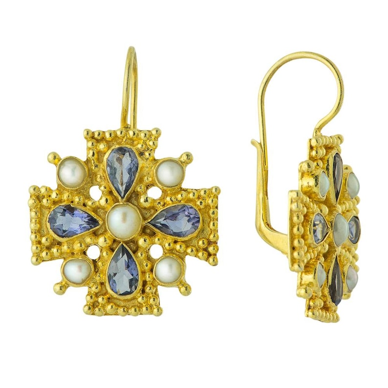 Isabella of Castille Iolite Earrings