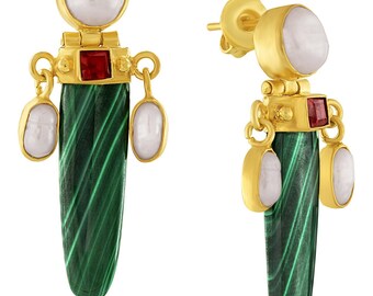 Dancing Malachite Earrings