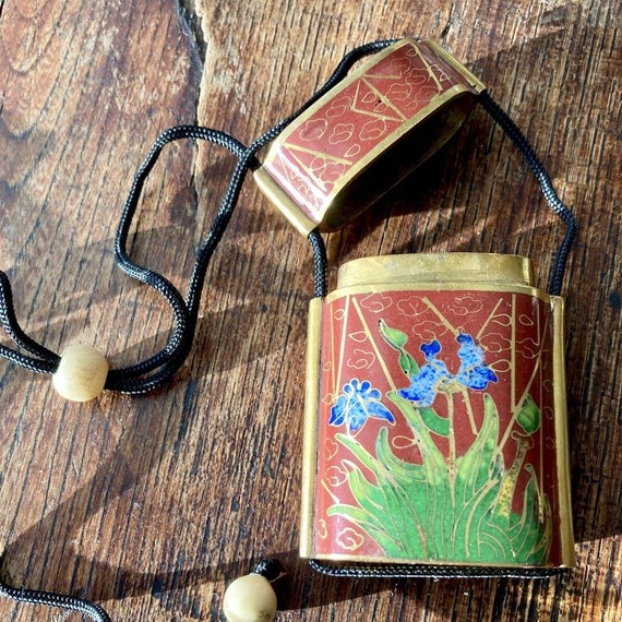 ヴィンテージシャシ七宝花印籠 - Etsy 日本