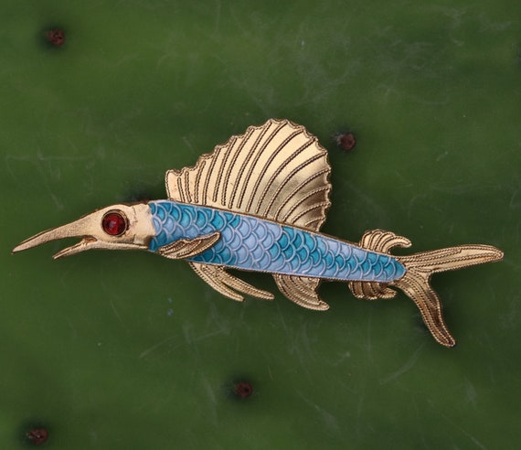 Nouveau Flying Fish Pin