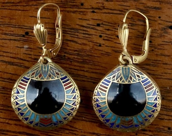 Brincos Escaravelho Preto Shashi Vintage
