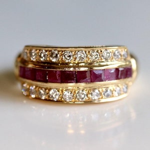 Geordi 14k Gold, Ruby and Diamond Ring