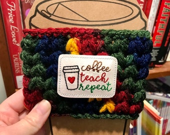 READY TO SHIP, Reusable Coffee Cup Sleeve, Coffee Cozy, To Go Coffee Cozy, Coffee Sleeve, To Go Coffee Sleeve