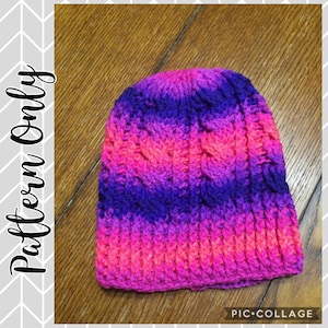 PATTERN ONLY, Cabled Winter Hat PATTERN, Cabled Winter Hat,  Winter Hat, Crochet Cabled Hat, Crochet Hat, Crochet Winter Hat, Cabled Hat