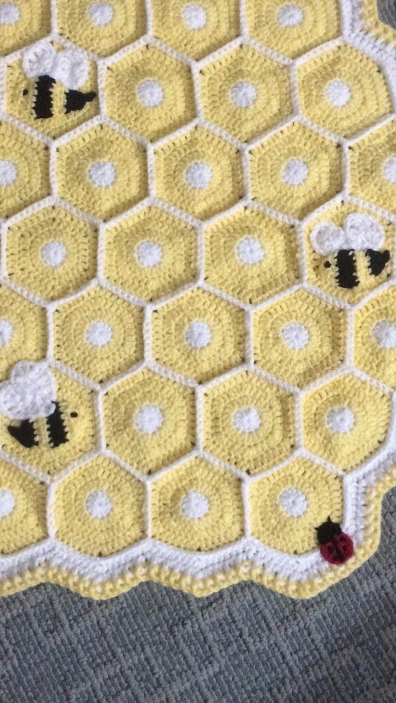 Beehive Baby Blanket Blanket Honey Bee Blanket Etsy UK