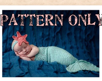 PATTERN ONLY - Baby Mermaid Outfit, Mermaid Photo Prop, Mermaid Costume, Newborn Photo Prop, Mermaid Outfit, Baby Girl Outfit, Mermaid Set
