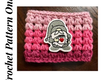Häkelanleitung, Pierpont Cup Cozy PATTERN Only, Crochet Cup Cozy, Crochet Soda Cozy, Crochet, DIGITAL DOWNLOAD