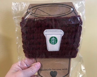 READY TO SHIP, Reusable Coffee Cup Sleeve, Coffee Cozy, To Go Coffee Cozy, Coffee Sleeve, To Go Coffee Sleeve