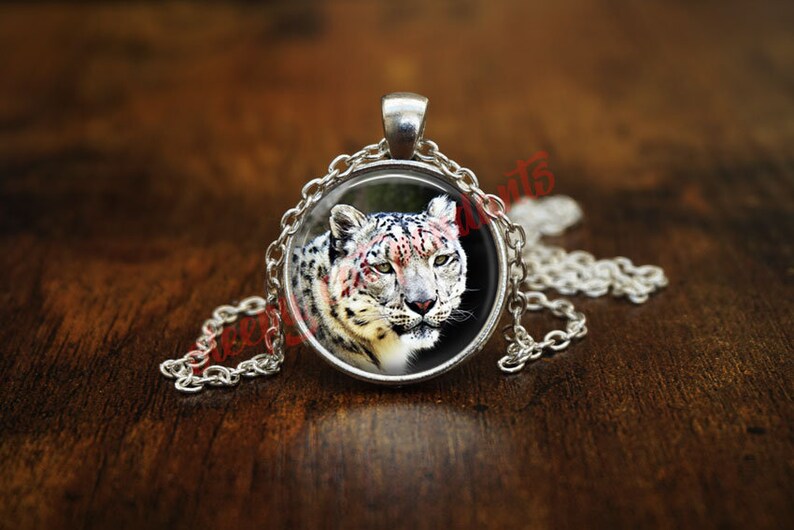 snow leopard necklace