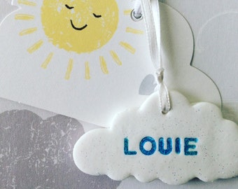 Baby Cloud Gift, Personalised Cloud, Children’s Nursery Gift, Gift for New Baby, Custom Made Cloud