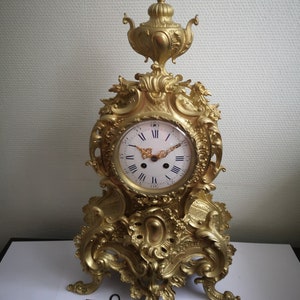 Antique   BRONZE  French  pendulum  clock - early  19th  century,mechanical- 10 day movement,Great Condition,