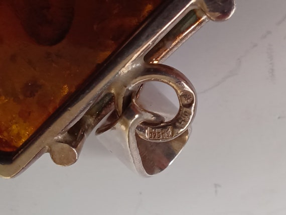 Fabulous Rectangular Amber Pendant - image 10
