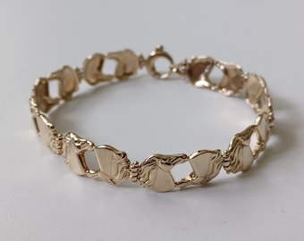 Stunning 9ct Gold Bracelet with Horse Design