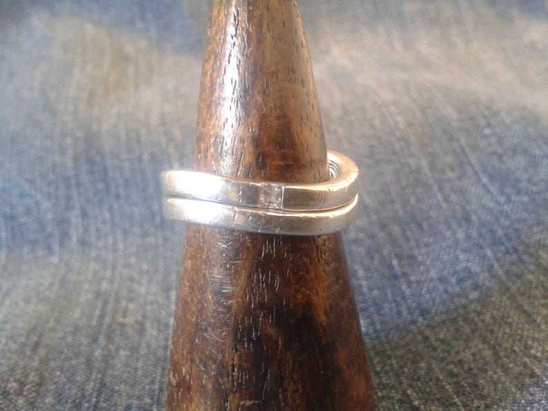 Two Sterling Silver Wavy Stacking Rings by Fossil