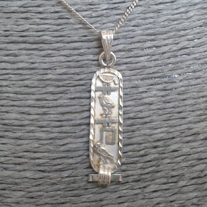 Vintage Silver Egyptian Cartouche Pendant
