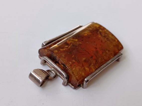 Fabulous Rectangular Amber Pendant - image 6