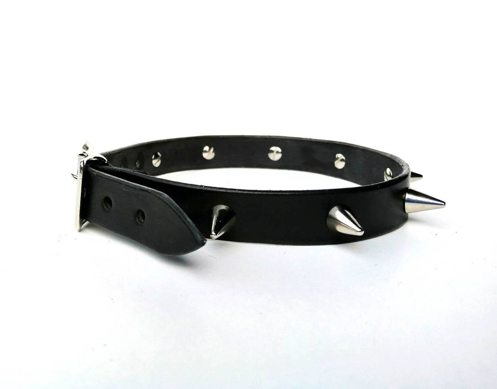 Human Collar Leather Collar Spike Collar Spike Collar Etsy UK