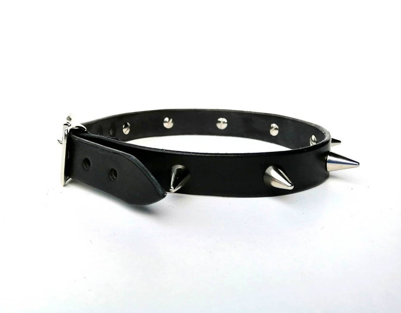 Human Collar Leather Collar Spike Collar Spike Collar Etsy UK