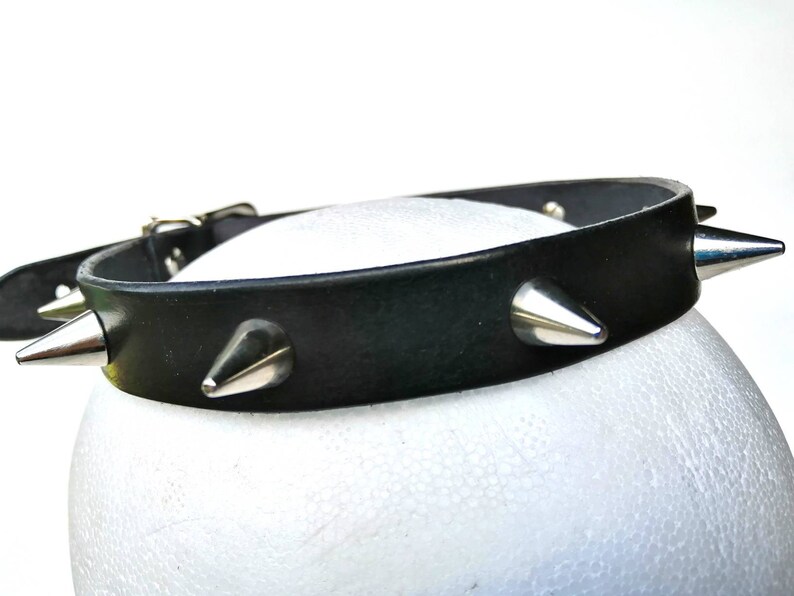 Human Collar Leather Collar Spike Collar Spike Collar Etsy UK