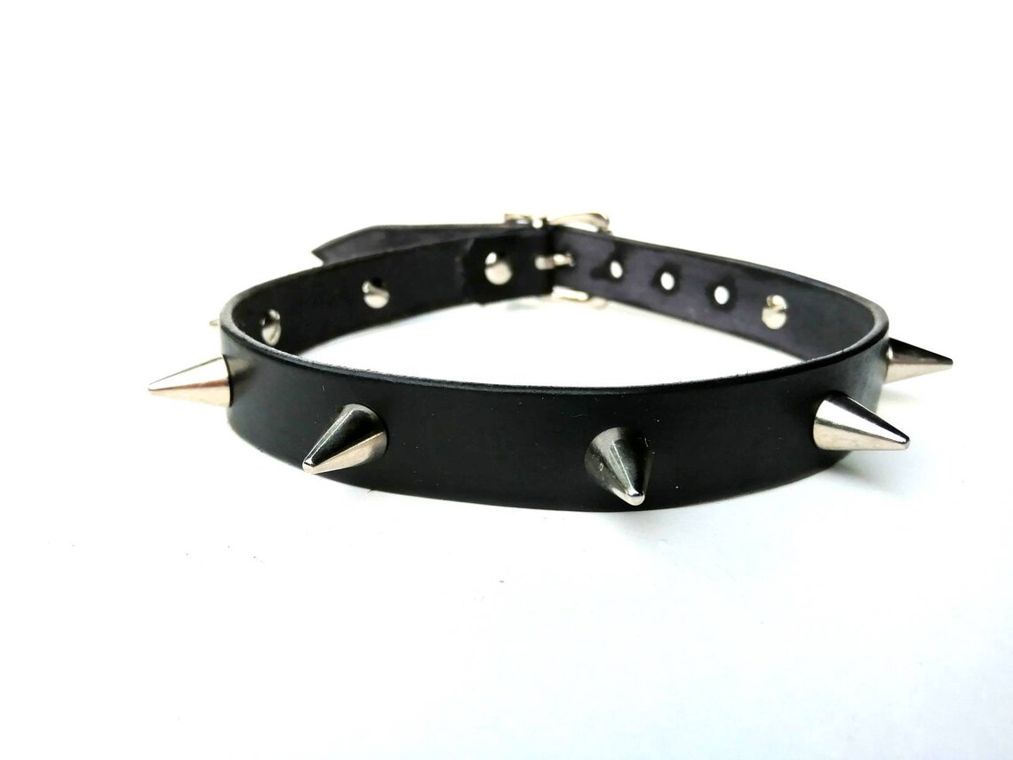 Human Collar Leather collar Spike collar Spike collar Etsy