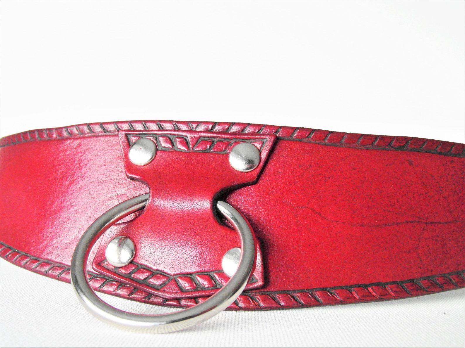 Red Leather Posture Collar BDSM Collar Leather BDSM Collar Etsy