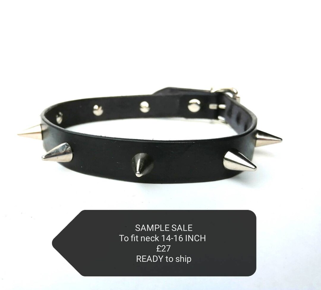 Sample Sale Leather Collar Spike Collar Spike Collar Etsy