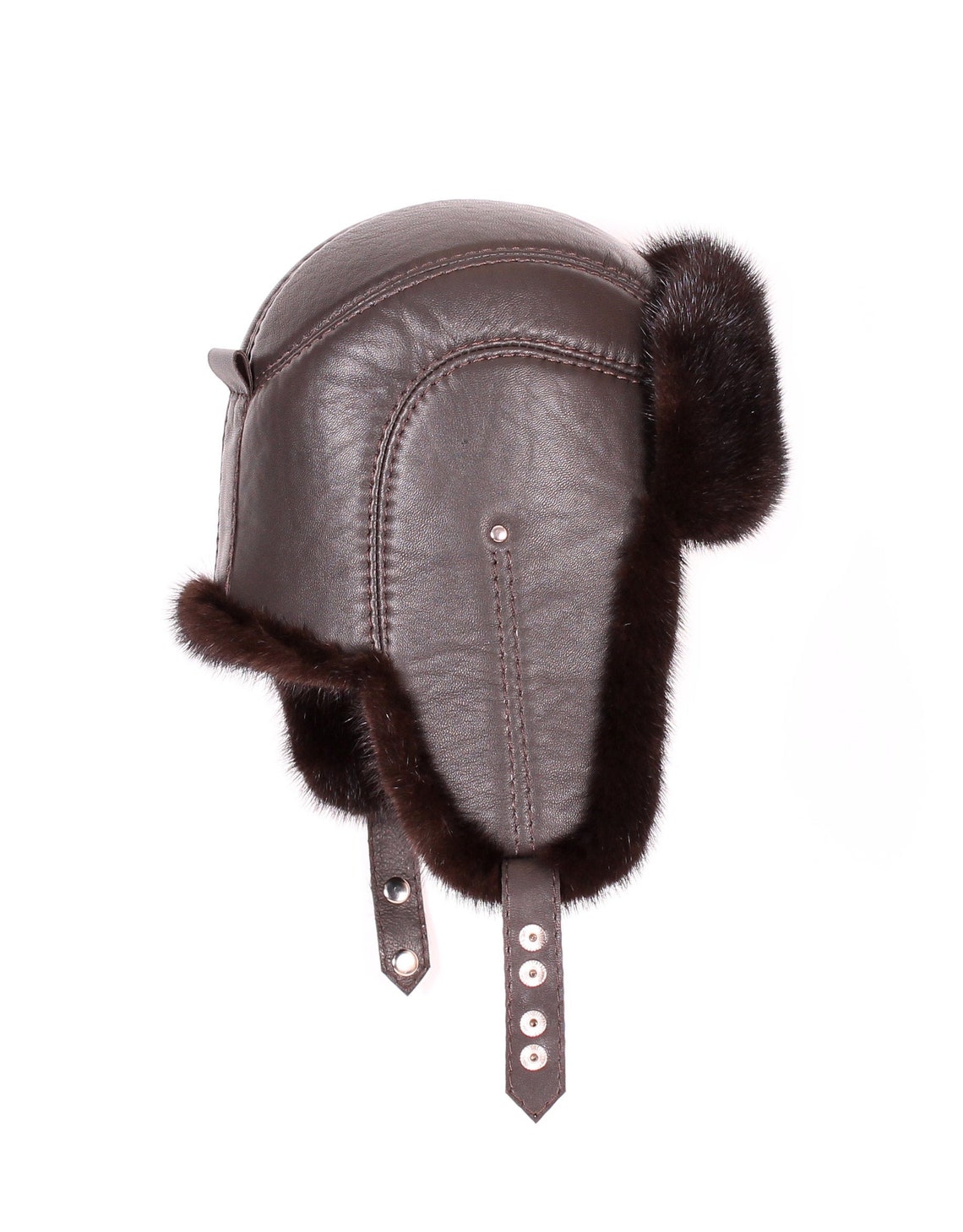 Men's Aviator Hat With Natural Fur Scandinavian Mink and Etsy
