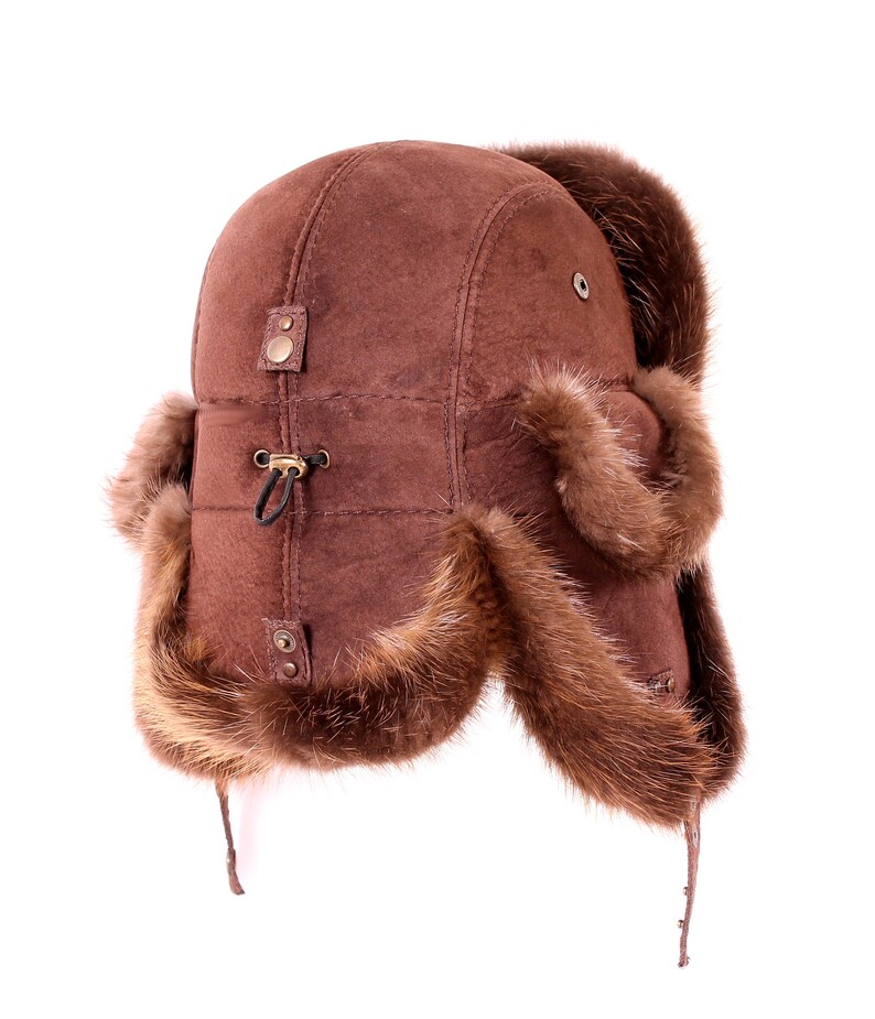 Men's Fur Hat Trapper Hat Russian Hat Ushanka Beaver Fur Etsy