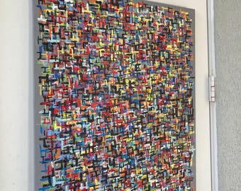 abstract painting...Going Under..original painting,acrylics and enamels on canvas 24x30
