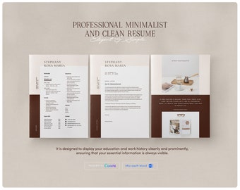 Minimalist CV Resume Template For Professional Curriculum Vitae Design Template