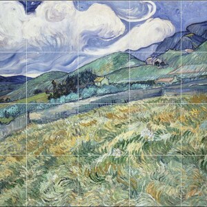 Kitchen-Bathroom-Shower Tile Mural Ceramic Tile MuraL/Backsplash 24 x 30 Landscape from St Remy by Van Gogh 266