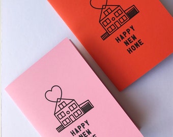 Happy New Home DETACHED original illustrated brick love house card