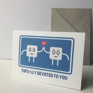 TOFU-LLY DÉVOYÉ à vous carte de romance illustrée recyclée pour la Saint-Valentin