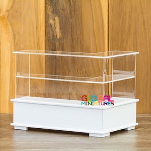 L-Shape Right-Handed Miniature Display Case 1:6, Dollhouse Bakery Showcase, Acrylic Shop Counter for Barbie Diorama