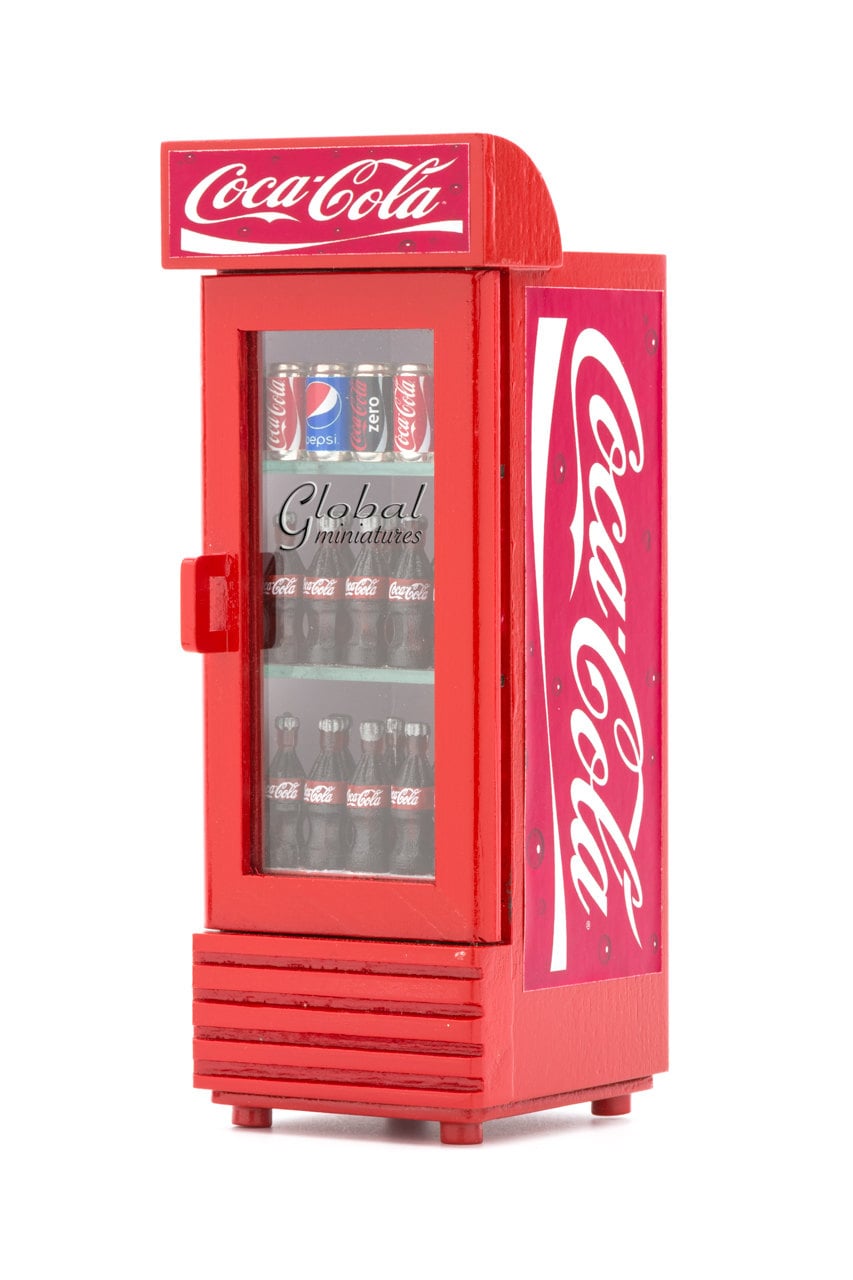 Buy Dollhouse Miniatures Coca Cola Single Door Beverage Cooler Fridge Kit  Handcrafted Groceries Decorating Collectibles Supply Online in India 