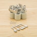 100pc - Dollhouse Miniatures Decorating Supply Metal Silverware Spoon Tableware Utensils