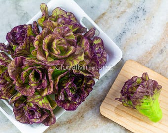1:6 Scale Dollhouse Miniatures – Fresh Red Coral Salad Set